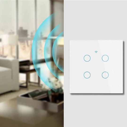 Comutator de Perete Wi-Fi Iluminat Sens unic cu Cadru