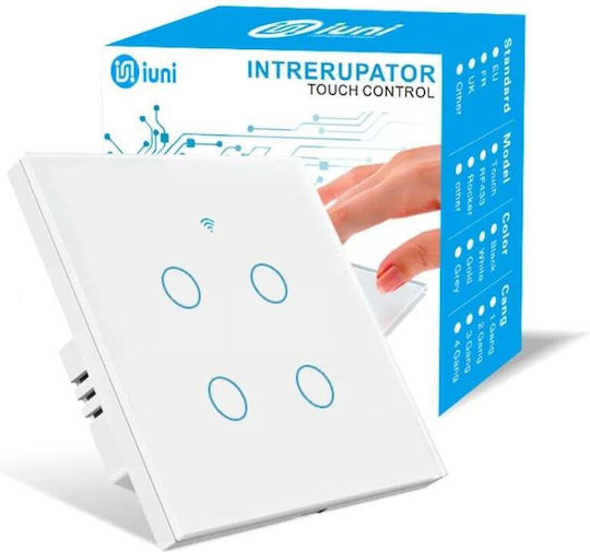 Comutator de Perete Wi-Fi Iluminat Sens unic cu Cadru