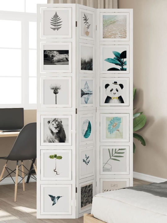 vidaXL Dekorativer Raumteiler Hölzernes mit 3 Paneelen 105x220cm