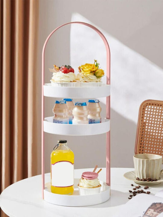 Επιτοίχια Ραφιέρα Μπάνιου Πλαστική Ροζ