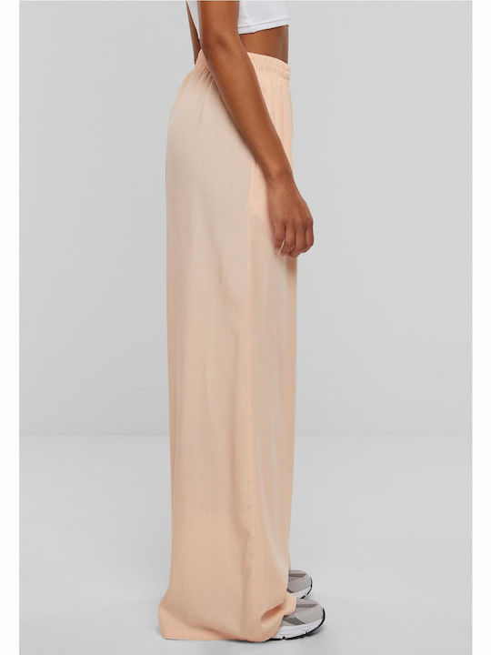 Women's Fabric Trousers in Loose Fit Softapricot