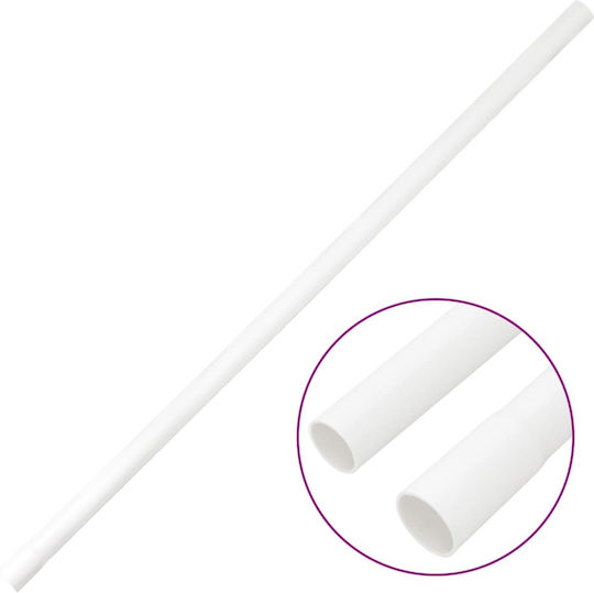 Vidaxl Canal pentru cabluri cu clips Ø25 mm 10 m PVC