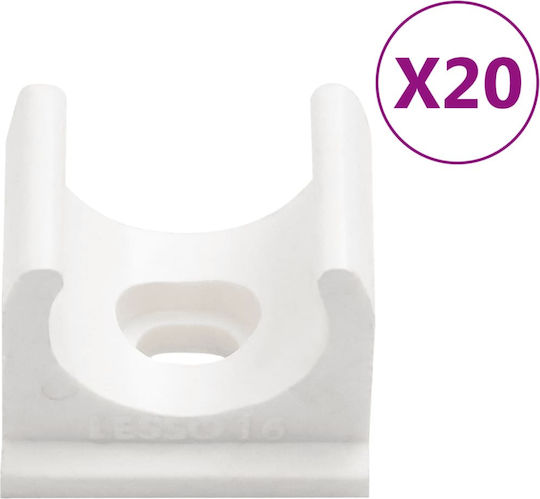 Vidaxl Κανάλι Καλωδίων Κλιπ Ø16 Χιλ 10 Μ Pvc