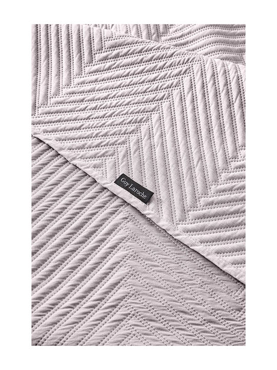 Guy Laroche Bone Set Coverlet Queen Size Microfiber Bone Sepia 220x240cm 2pcs