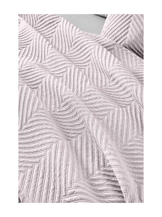 Guy Laroche Bone Set Coverlet Queen Size Microfiber Bone Sepia 220x240cm 2pcs