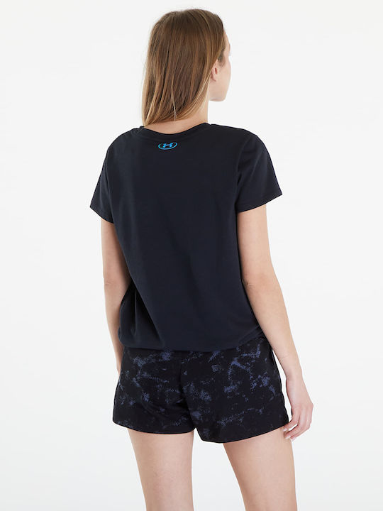 Core Women's Athletic Blouse Short Sleeve Black