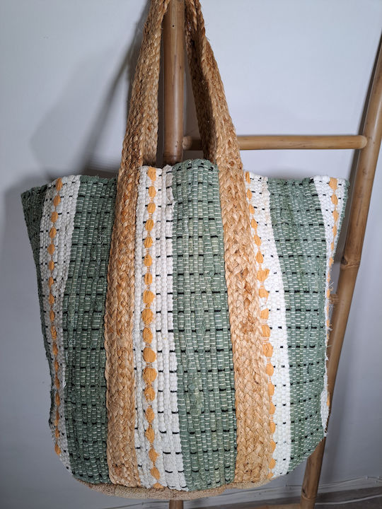 Ble Resort Collection Fabric Beach Bag Green