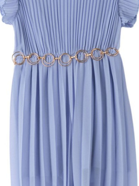 Kids Dress Sleeveless Blue