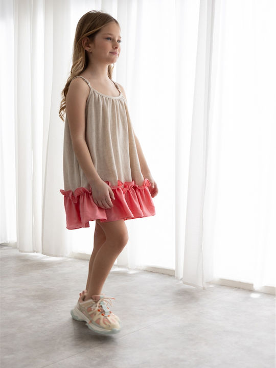 Alice Kids Dress Beige-pink