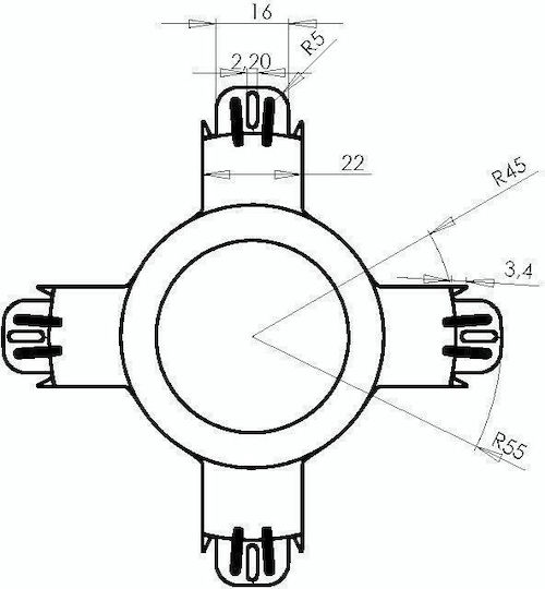 Lamp Holder 60-82mm Bulb Protection Halogen Led D60