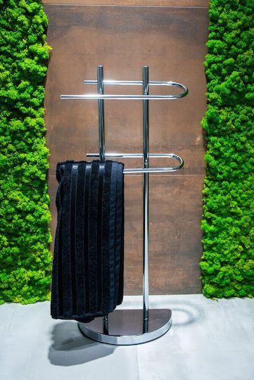 AWD Interior Поставка за дрехи за банята Едноцветен 38x88.5cm Inox Сив