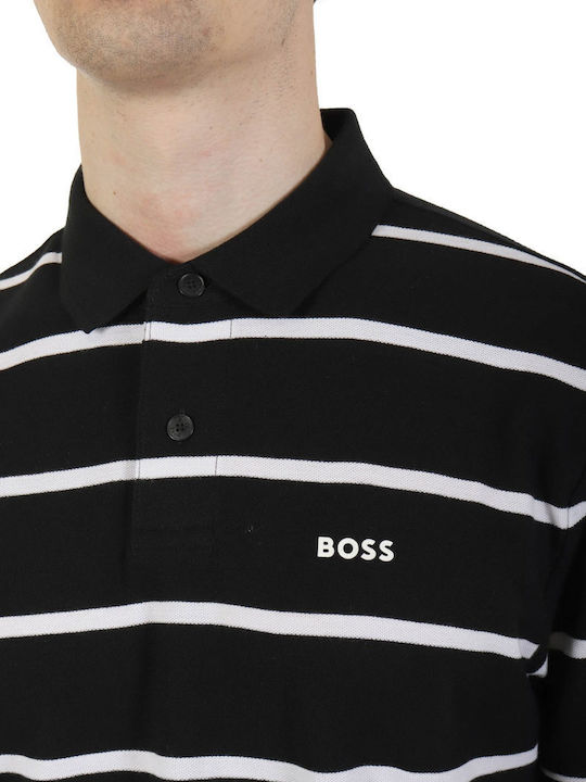 Polo Bluza Cu Mâneci Scurte Neagră