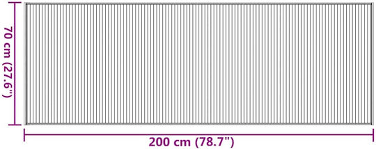 vidaXL Αντιολισθητικό Χαλί Διάδρομος Καφέ 70x200cm