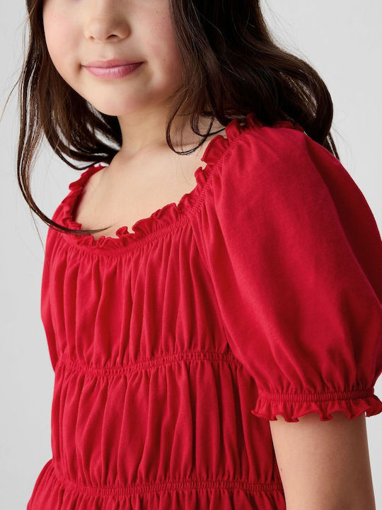 GAP Kids Blouse Short Sleeve Red