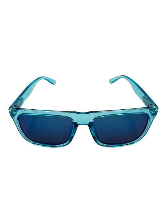 V-store Sunglasses with Blue Plastic Frame and Blue Lens 2464-01