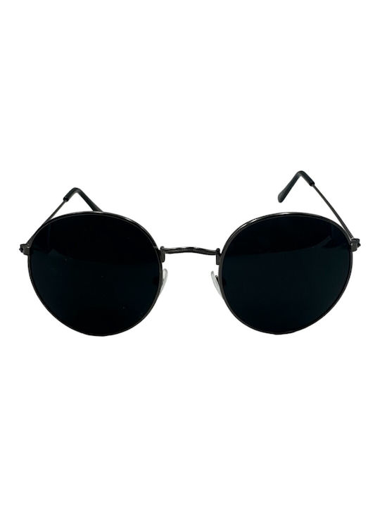 V-store Sunglasses with Black Metal Frame and Black Lens 10068-01