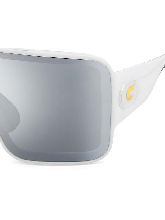 Carrera Flaglab Sonnenbrillen mit Weiß Rahmen und Silber Spiegel Linse 15 VK6/T4