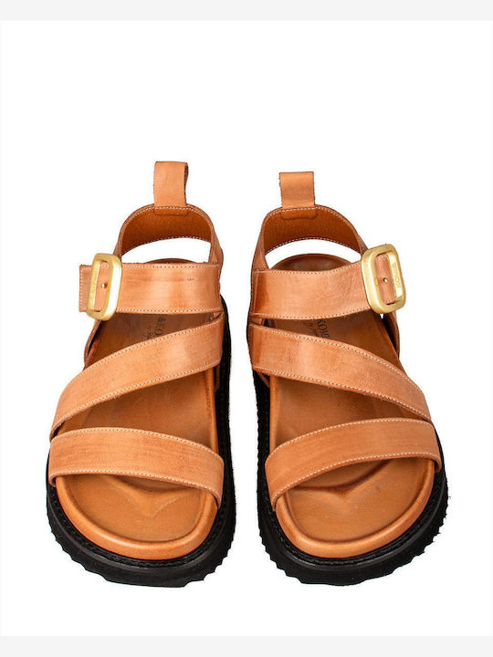 Sandale casual damă Flatforme în Culoare Maro