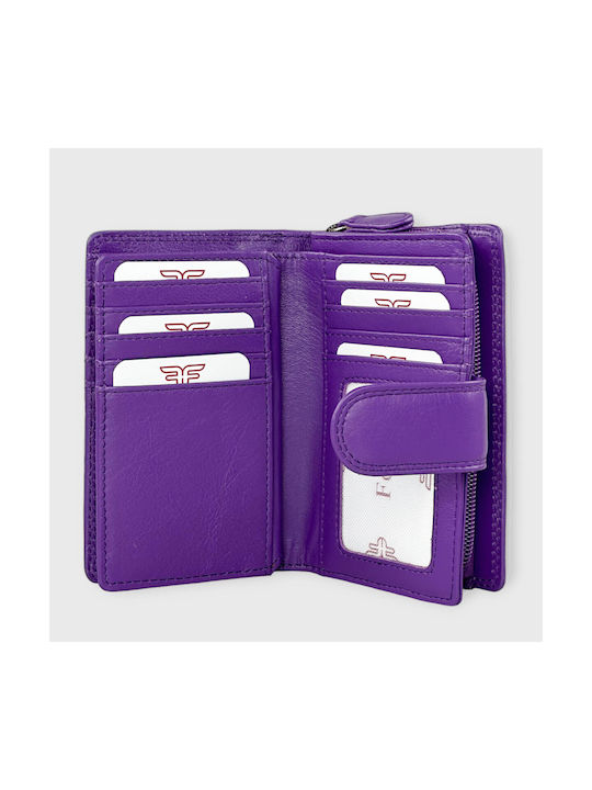 Forest Large Leather Women's Wallet Purple