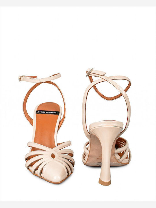 Pumps mit Riemchen Beige