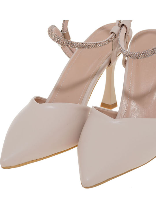 Pumps mit Riemchen & hoher Absatz Rosa
