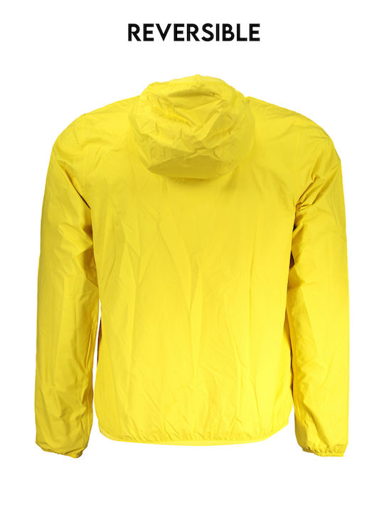 K-Way Herren Jacke Lässig Wasserdicht Yellow