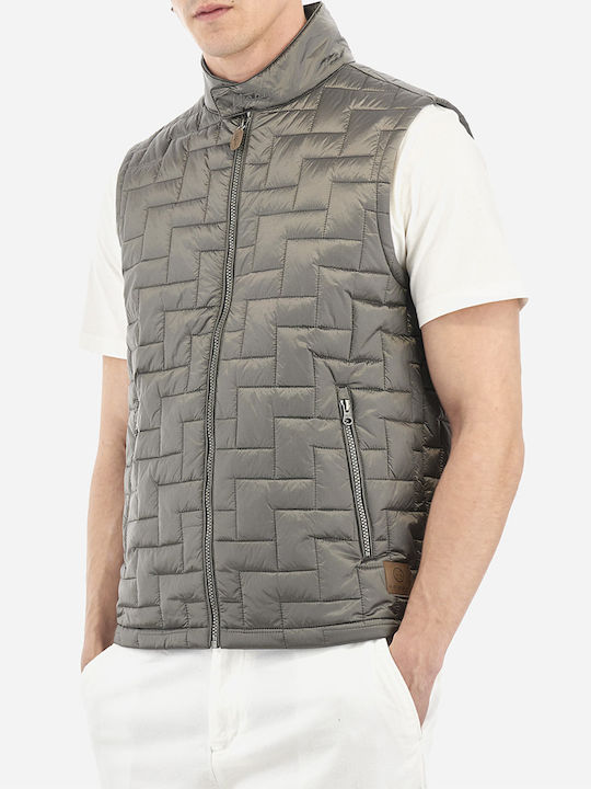 La Martina Men's Sleeveless Puffer Jacket Gray