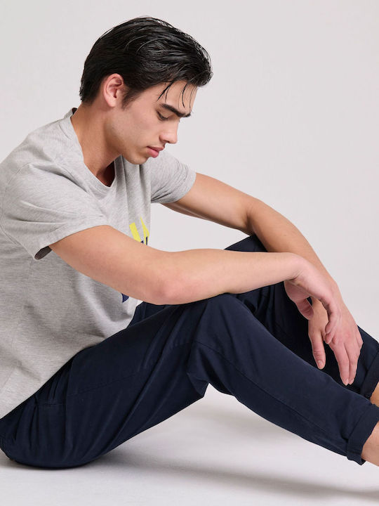Trousers Chino in Tapered Line Navy Blue