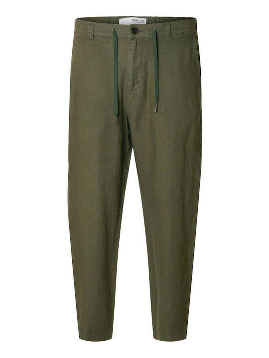 Hose in Entspannter Passform Khaki