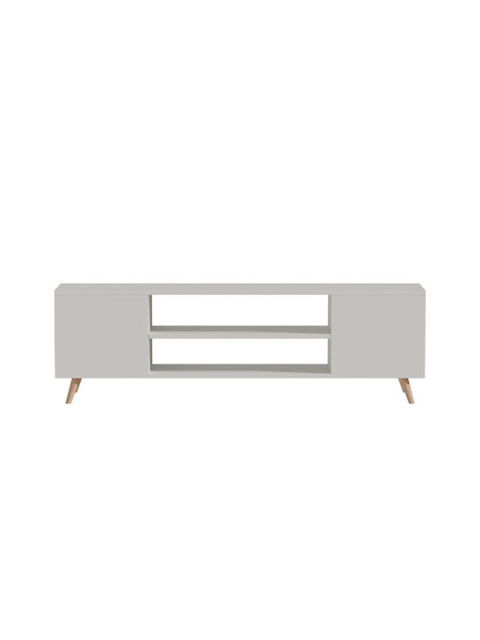 TV Stand Wooden Icarus White-Natural L150xW32xH46cm