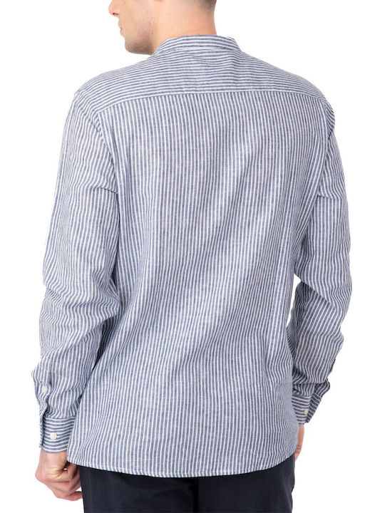 Rebase Men's Shirt Long Sleeve Linen Blue