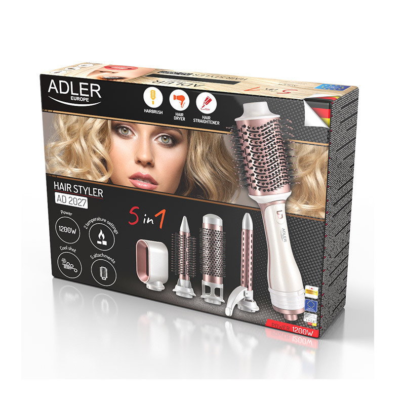 Adler Ceramică Perie Electrică cu Aer pentru Îndreptare și Bucle