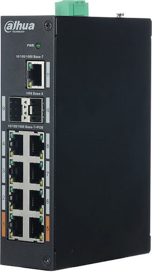 Dahua PFS3211-8GT-120-V2 Managed L2 PoE+ Switch with 8 Gigabit (1Gbps) Ethernet Ports