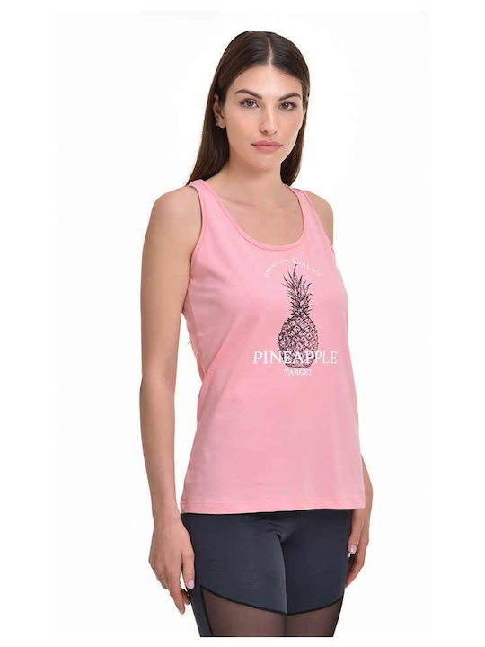 Women's Blouse Cotton Sleeveless Pink