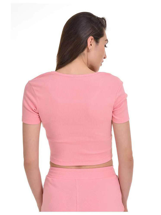 Target Women's Athletic Crop Top Short Sleeve Pink