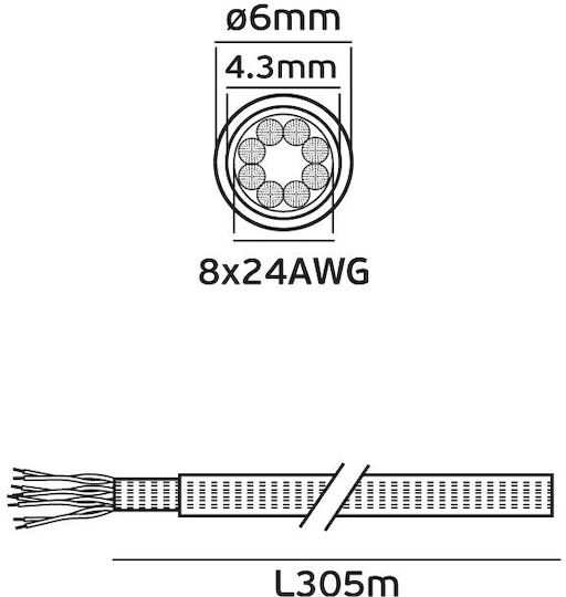 VK Lighting Cable (00000-090719) 1pcs