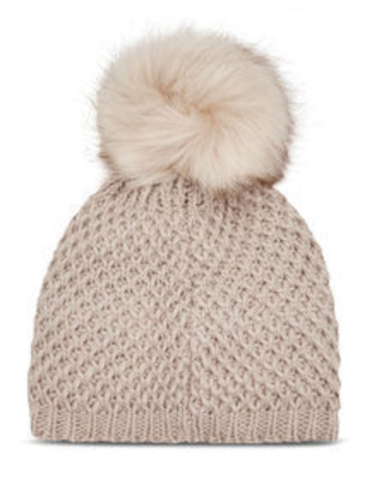 4F Beanie Beanie Knitted in Beige color