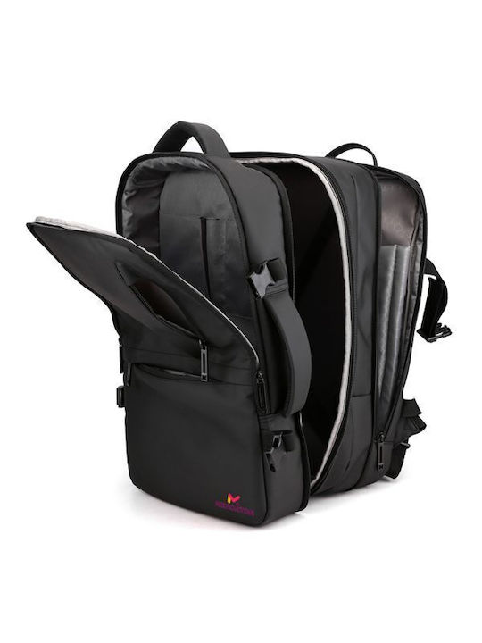 Rucsac Impermeabil Pentru Laptop 17.3" Cu Port USB În Culoare Neagră