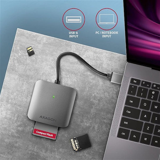 Axagon Card Reader USB 3.0 USB 3.2 USB 2.0 Type-C για SD/microSD