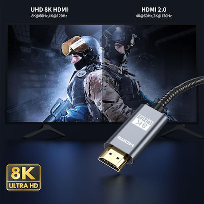 Tech-Protect Ultraboost HDMI 2.1 Cable HDMI male - HDMI male 1m Μαύρο