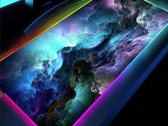ZK16263QWS8 Gaming Mouse Pad XXL (800mm) με Στήριξη Καρπού και RGB Φωτισμό