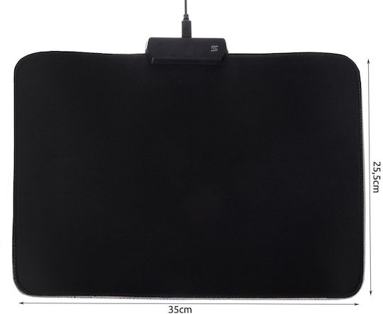 ZY11253QWS41 Gaming Mauspad Medium (350mm) mit Handgelenkstütze Schwarz