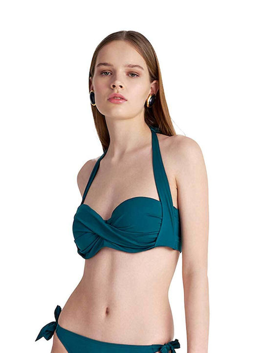 Blu4u Padded Underwire Bikini Bra GREEN