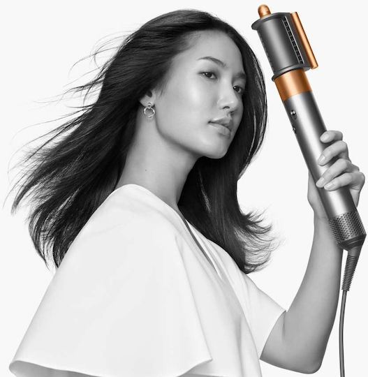 Dyson HS05 Airwrap Complete Long Diffuse Electric Brush with Air & Rotating Head for Straightening and Curls 1300W Bright Nickel / Bright Copper