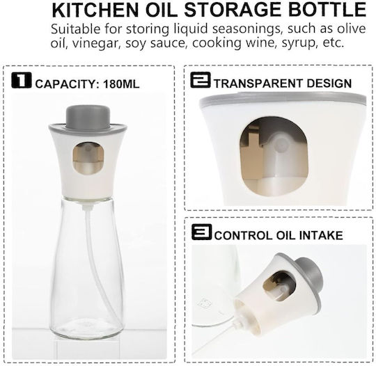 Spring Oil Can Spray Glass 180ml Grey