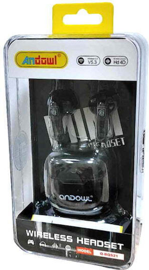 Andowl Q-BQS21 In-ear Bluetooth Handsfree Ακουστικά με Θήκη Φόρτισης Πράσινα
