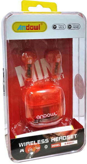 Andowl Q-BQS21 In-ear Bluetooth Handsfree Ακουστικά με Θήκη Φόρτισης Πράσινα