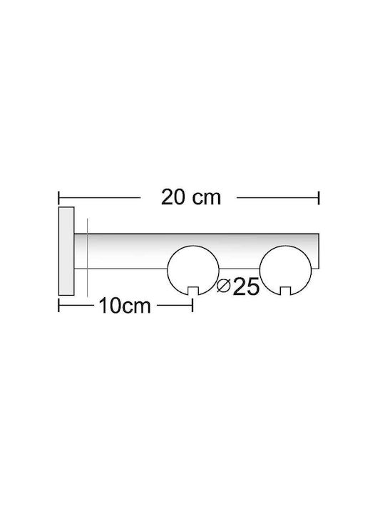 Frans Athens Tapa Two-Way Metallic Curtain Track White 200cm FR-8841L14_17490