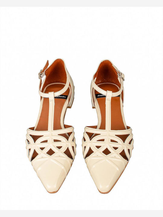 Leather Ballerinas White