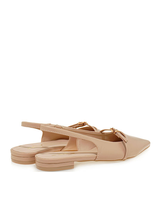 Capodarte Damen Ballerinas Slingback Beigen